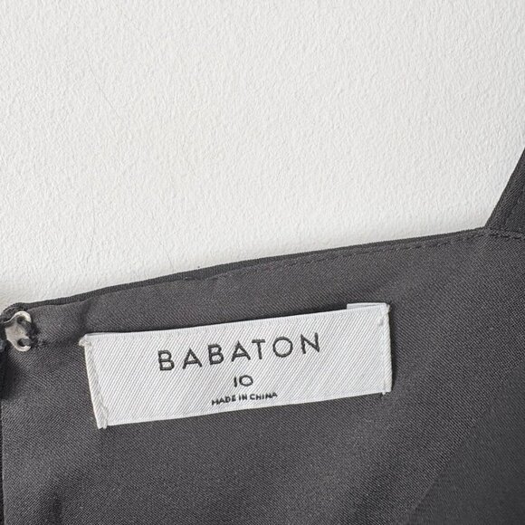 Aritzia Babaton 90's Slit Midi Dress Black Size 10 - Picture 11 of 12